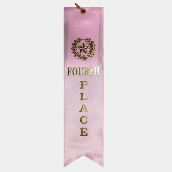 Fourth Place Premium Event Ribbon with Card & String Thumbnail