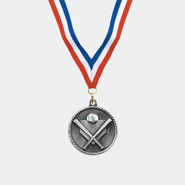 Silver Baseball Award Medal Thumbnail