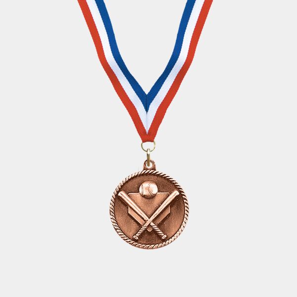Bronze Baseball Award Medal Thumbnail