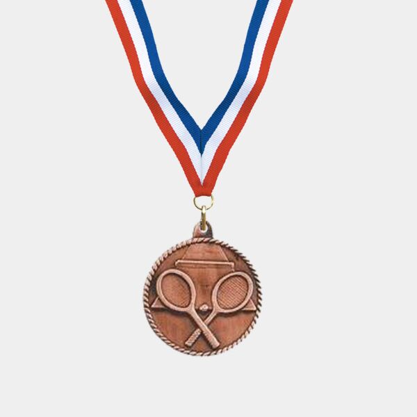 Bronze Tennis Award Medal Thumbnail