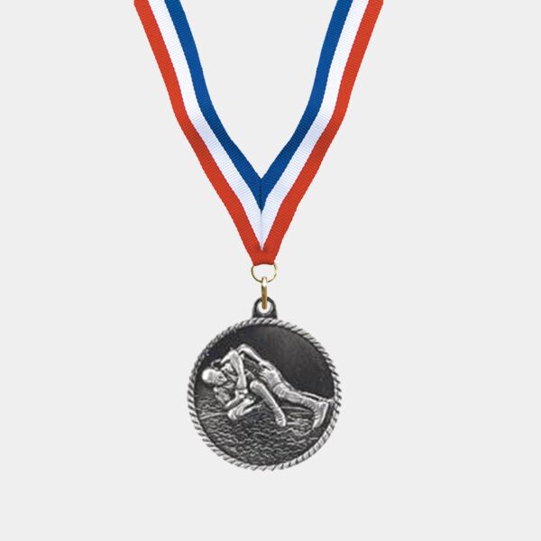 Silver Wrestling Award Medal Thumbnail