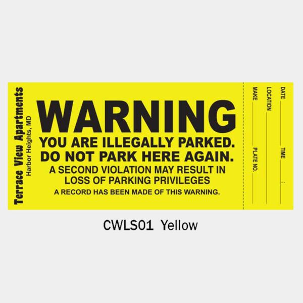 CUSTOM Yellow Warning Labels Thumbnail