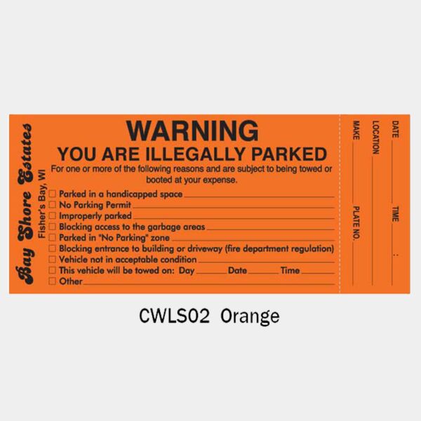CUSTOM Orange Warning Labels Thumbnail