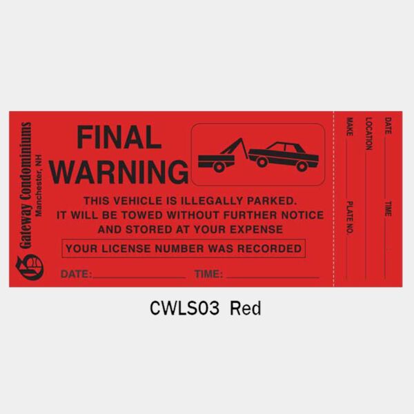 CUSTOM Red Warning Labels Thumbnail