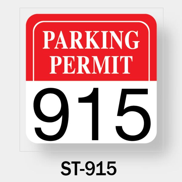 Inside Window Decal Parking Permits on Clear Thumbnail