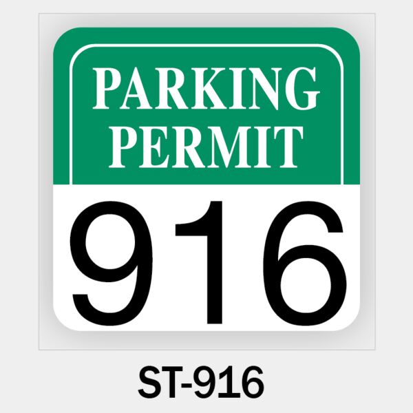 Inside Window Decal Parking Permits on Clear Thumbnail