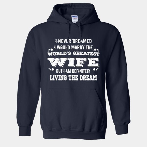 Worlds Greatest Wife - Navy Hoodie Thumbnail
