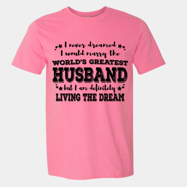 Worlds Greatest Husband - Pink T-shirt Thumbnail