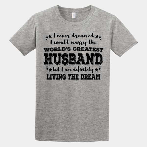 Worlds Greatest Husband - Grey T-shirt Thumbnail