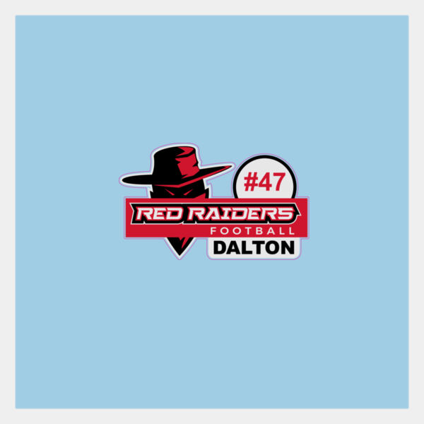 RAIDER NAME # DIE CUT DECAL 9''w Thumbnail